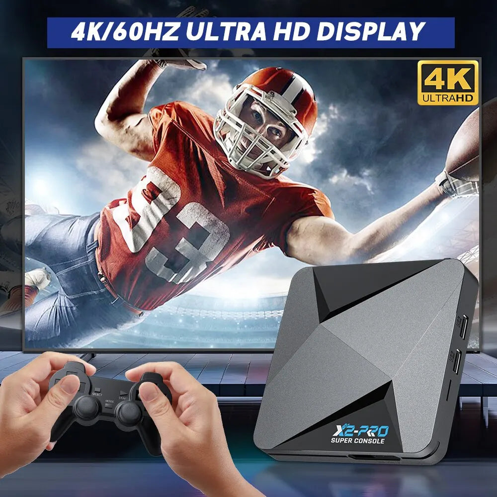 KINHANK Retro Super Console X2 Pro — 90,000 Games for PS1, DC, MAME, SS with Gamepad, Perfect Kid Gift Game Box