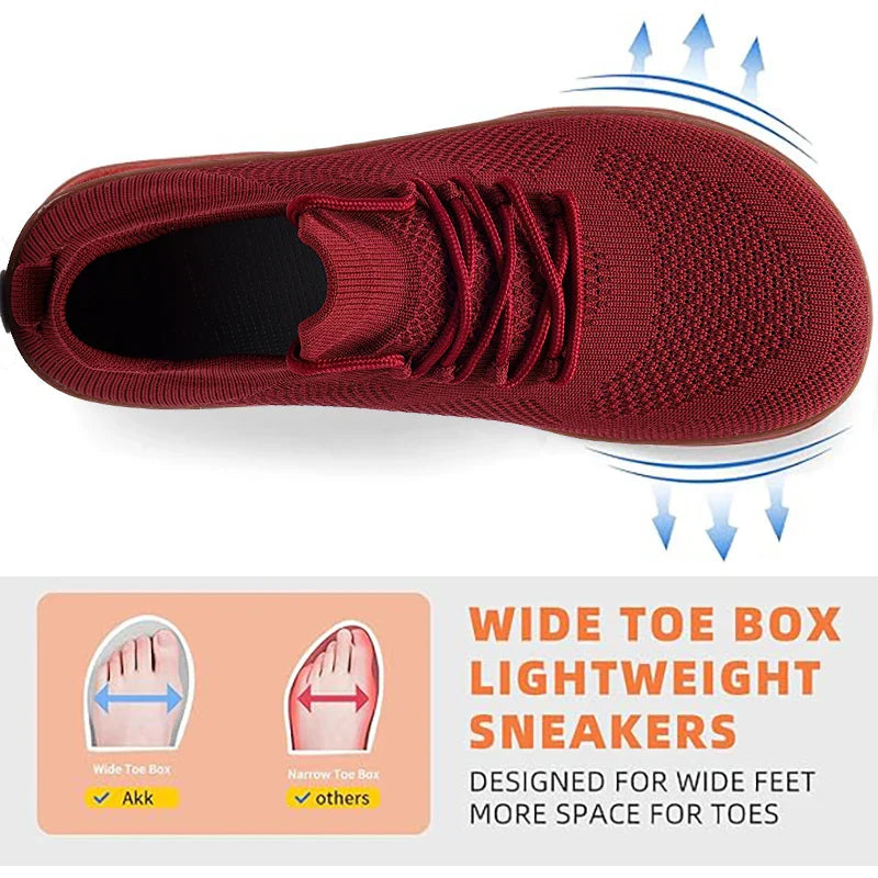 Minimalist Barefoot Shoes for Men & Women – Lightweight Breathable Zero-Sole Wide-Toe Running & Casual Walking Shoes