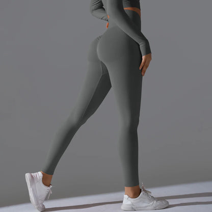 Women's Seamless Yoga Leggings – High Waist Tummy Control, Scrunch Butt Lifting Gym Workout & Outdoor Sports Fitness Pants