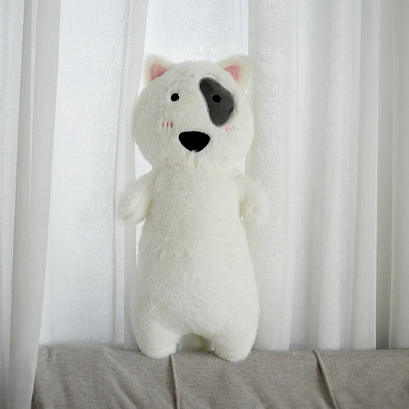 Kawaii Siamese Cat Plush Toy – Long Oblong Orange & Black Kitten Nap Pillow for Kids, Bed Decor & Hug Cushion
