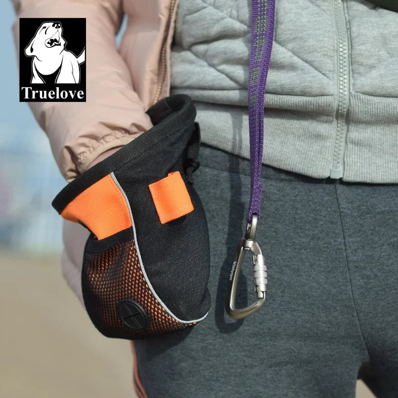 Truelove Waterproof Pet Treat Bag - High-Capacity Nylon Snack & Waste Bag for Outdoor Use