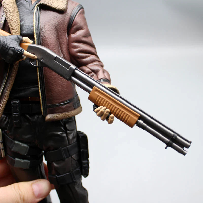33cm Leon Zombie Hunter Leather Anime Figure – Boys’ Action Model Doll & Desk Decoration Statue