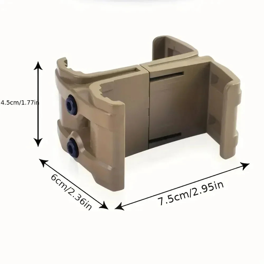 Tactical Magazine Clip Holder - Dual Parallel Mag Link Accessory for AK AR15 M4 Airsoft