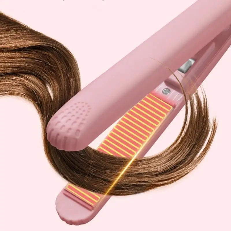 Mini Hair Straightener – Quick Heating Multi-Color Ceramic Plate for Bangs, Curling & Straightening
