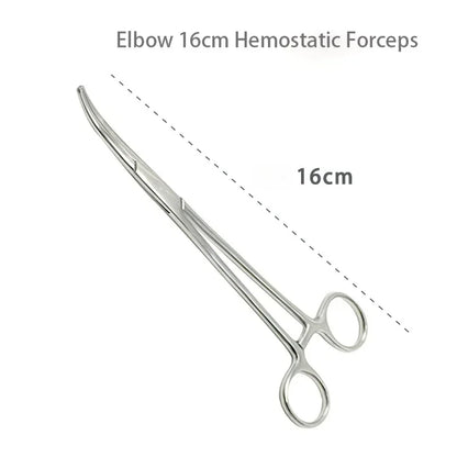 Stainless Steel Hemostatic Forceps - Locking Surgical Clamps with Curved & Straight Tip Pliers