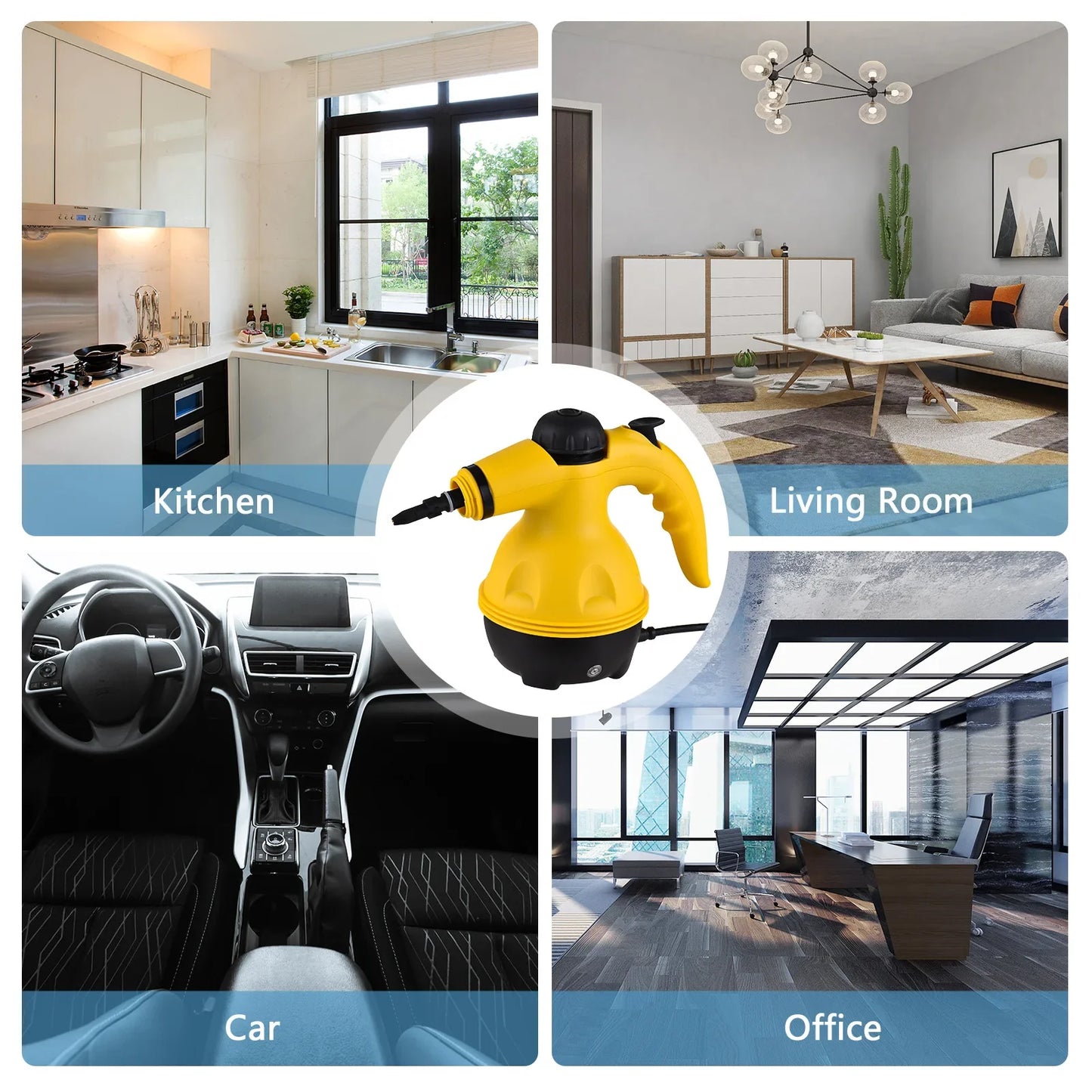 Handheld High-Temperature Steam Cleaner - Kitchen Range Hood, Bathroom & Car Cleaning Tool