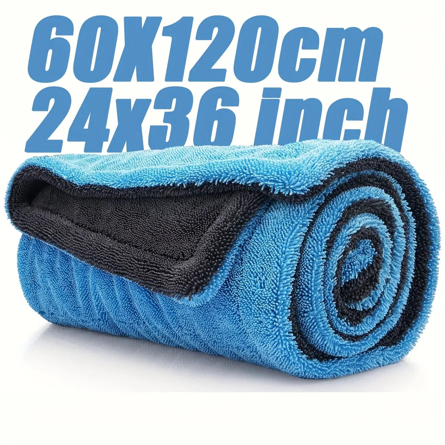 1000GSM Double-Sided Microfiber Car Drying Towel for SUV & Truck – High Absorbency Scratch-Free Cloth with Twisted Yarn Technology
