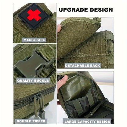 205PCS Universal First Aid Kit - Compact Emergency Medical Supplies for Home Travel Outdoor Camping and Safety