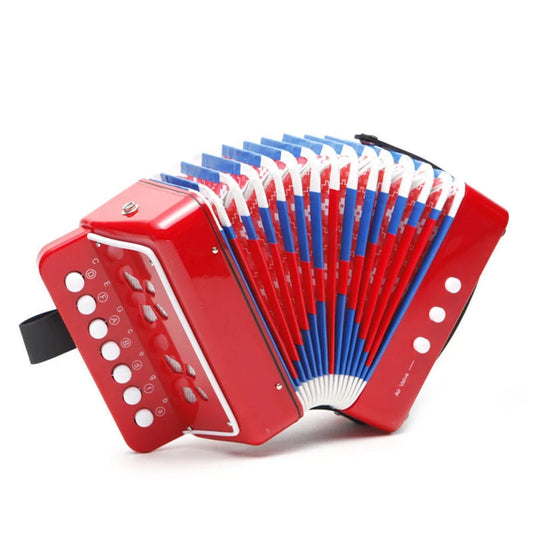 Kids Mini 7-Key 2-Bass Accordion - Creative Toy Musical Instrument Gift for Beginners