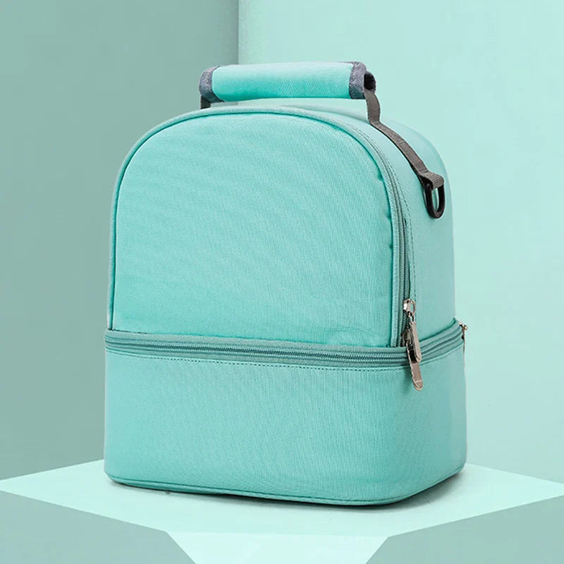 Insulated Double-Layer Mommy Bag — Large Capacity Travel & Picnic Baby Food Handbag
