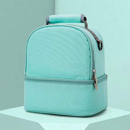 Insulated Double-Layer Mommy Bag — Large Capacity Travel & Picnic Baby Food Handbag