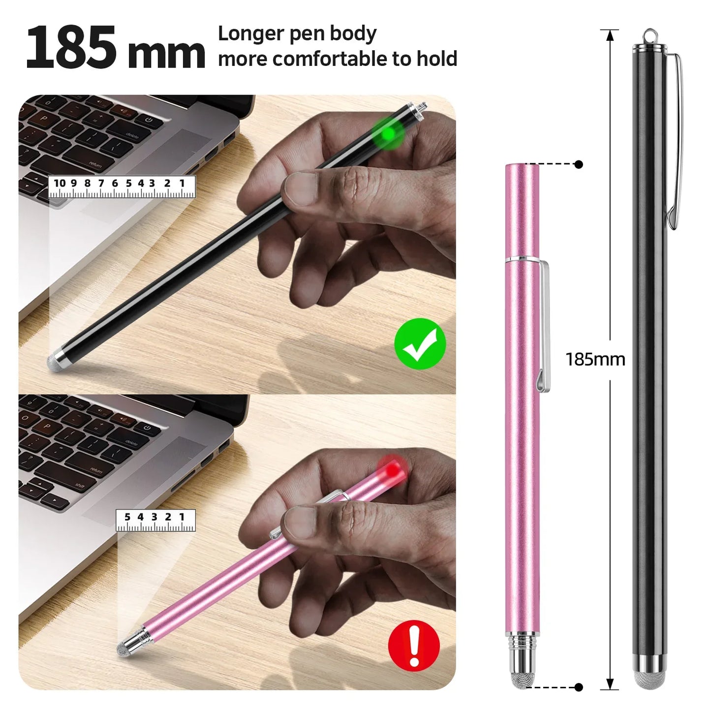 18.5cm Stylus Pen for iPhone, Samsung, and Tablets - Universal Capacitive Touch Screen Pencil for Drawing