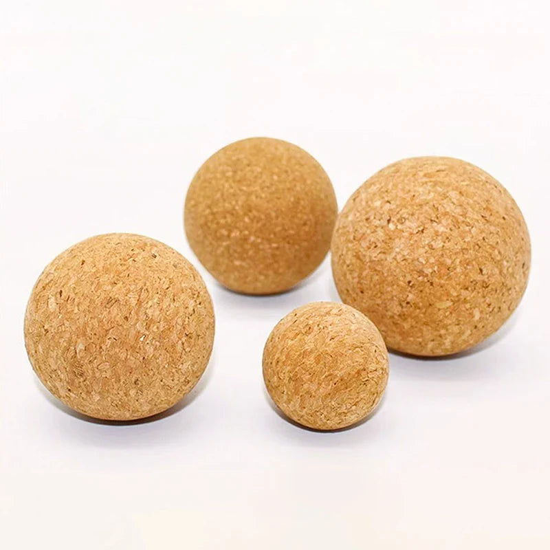 Cork Massage Ball — Back & Foot Myofascial Therapy for Muscle Relaxation, Tension Release & Trigger Point Massage