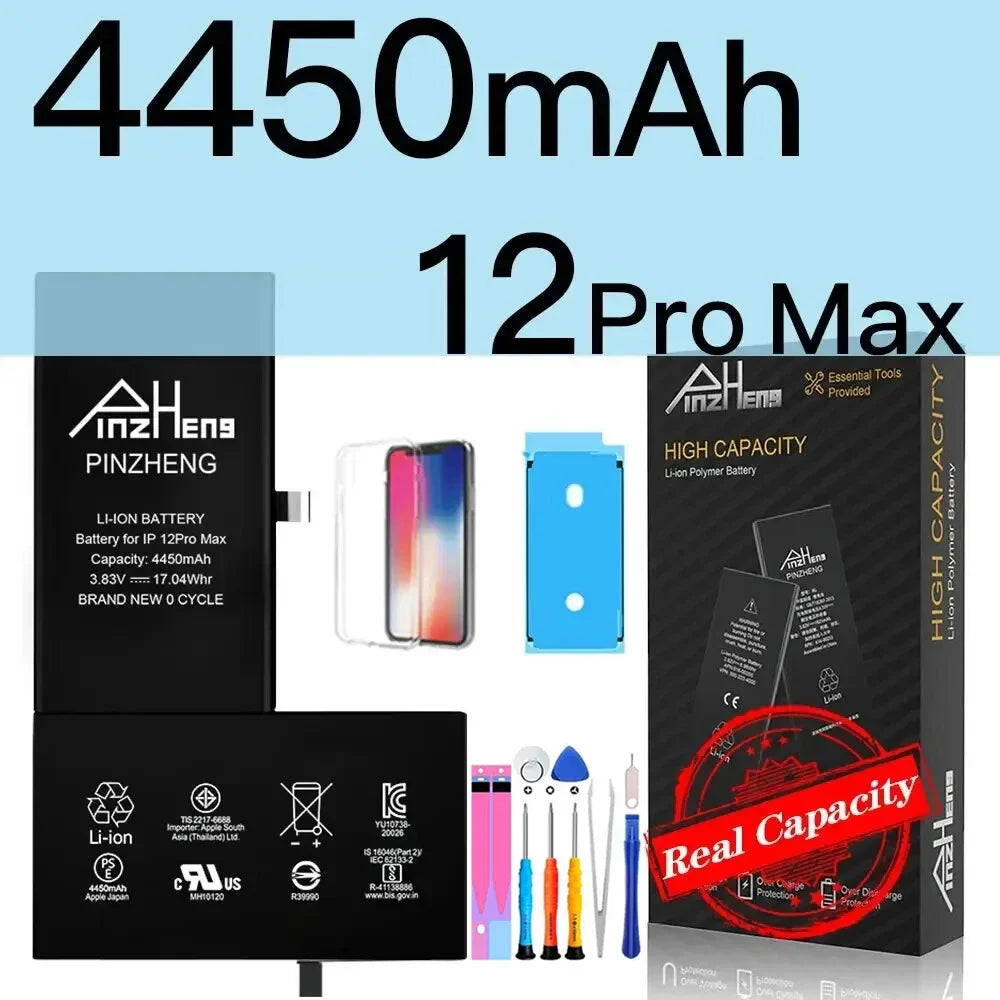 PINZHENG High Capacity Replacement Battery for iPhone X, XR, XS, 11, 12 & 13 Mini, Pro & Pro Max