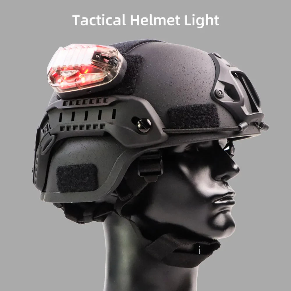 BOOIU Tactical Helmet Light – LED IR/Strobe IFF Signal Flashlight for Outdoor Sports and Survival
