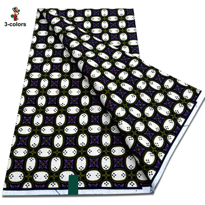 Newest African Ankara Wax Fabric - 100% Cotton Soft Dutch Hollandais Pagne Print for Dresses & Sewing