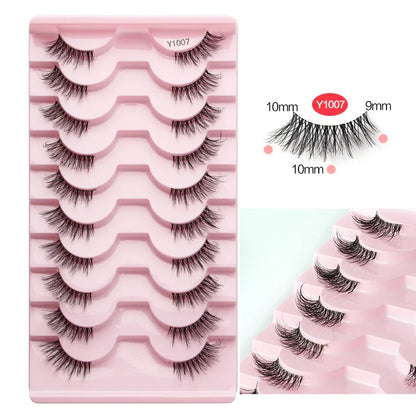 SHIDISHANGPIN 3D Half Cat Eye Lashes – Natural Winged Fox Faux Mink Eyelashes for Makeup