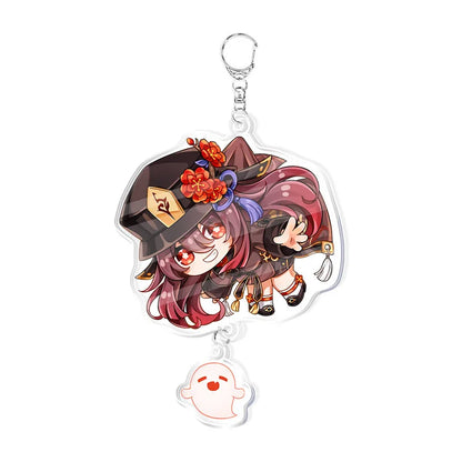 Genshin Impact Keychain – Acrylic Figure & Metal Holder Key Ring for Kids, Girls & Men