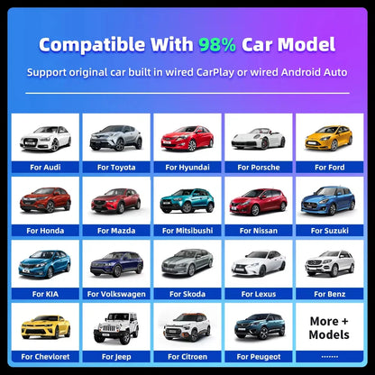 EKIY 2-in-1 AI Smart Box — Wireless CarPlay & Android Auto Adapter with Wired CarPlay for Car Intelligent Systems
