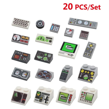 City Tech Building Blocks - Computer Control Center Model with Audio Radar & Keyboard