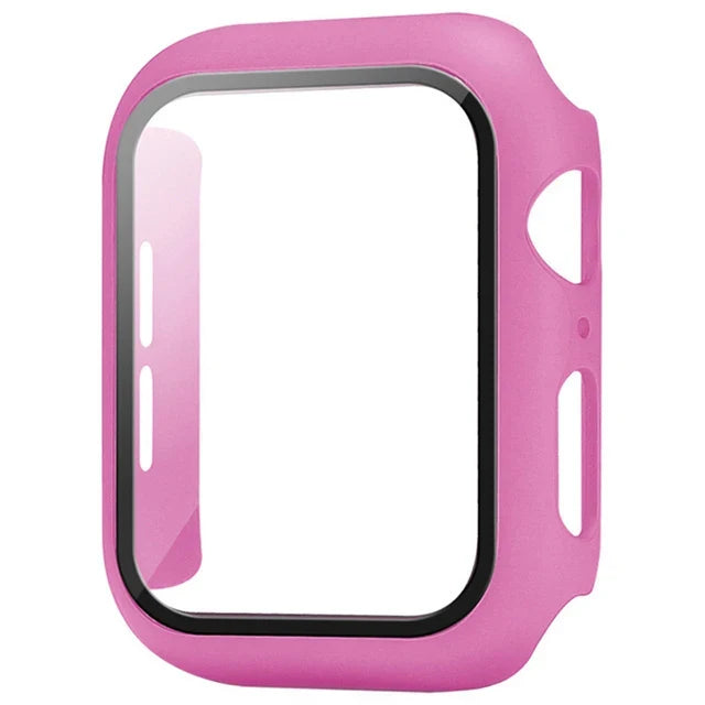 Apple Watch Glass Case Cover - Full Screen Protector for Series 9, 8, 7, 6, SE & iWatch 38mm-45mm