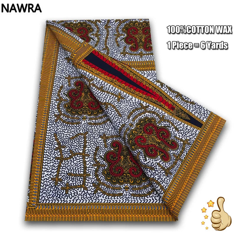 Original 100% Cotton African Wax Print Fabric - Soft Ankara Batik DIY Pagne