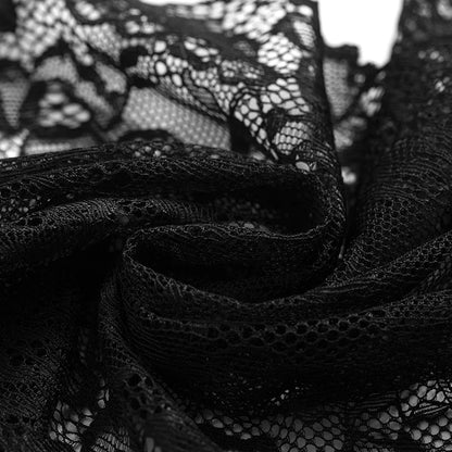 2025 Summer Women's Sexy Lace See-Through Pajamas Set – Black & Pink, Comfortable Breathable Suspender Shorts