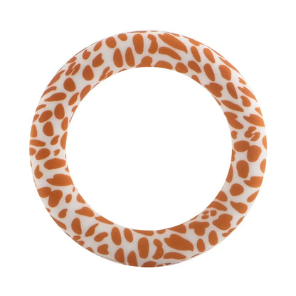 Kovict Silicone Ring Pendant Blanks - 65mm Round Printed Rings for DIY Jewelry & Craft Making