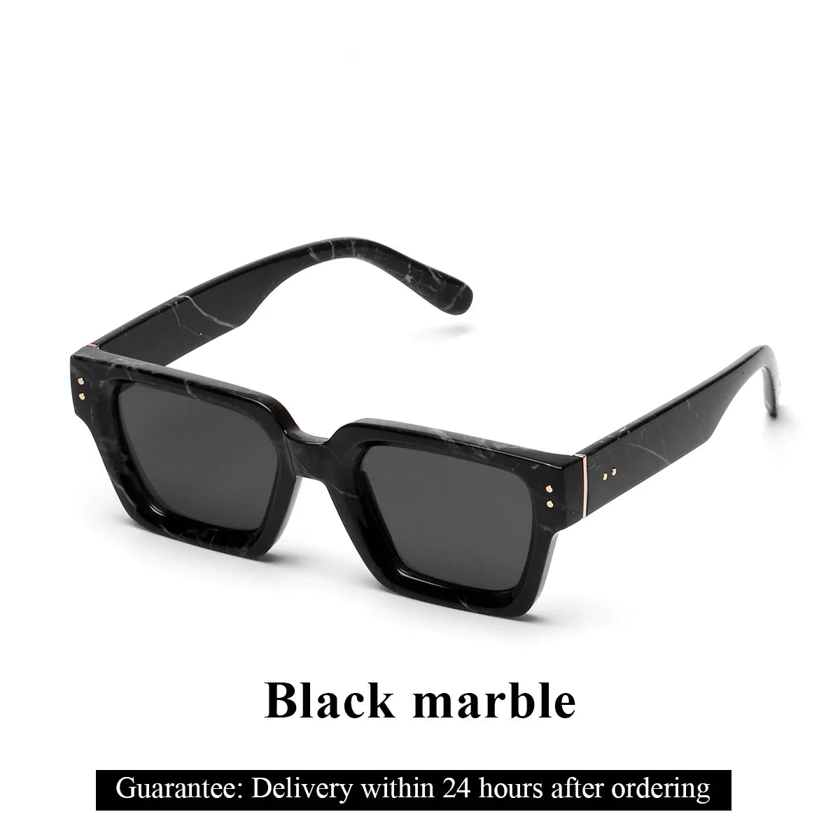 Ruiao 2024 Luxury Premium Designer Sunglasses – Black Square Shades for Men & Women