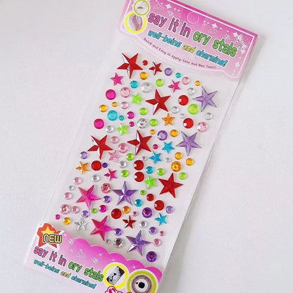 Glitter Face Rhinestone Stickers - Kids Eye & Face Diamond Jewels for Festival Makeup, Parties & Creative Looks