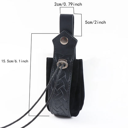 4PCS Medieval Cosplay Leather Belt Set – Copper Coin Waist Bag, Renaissance & Steam Role Playing Halloween Costume Accessories