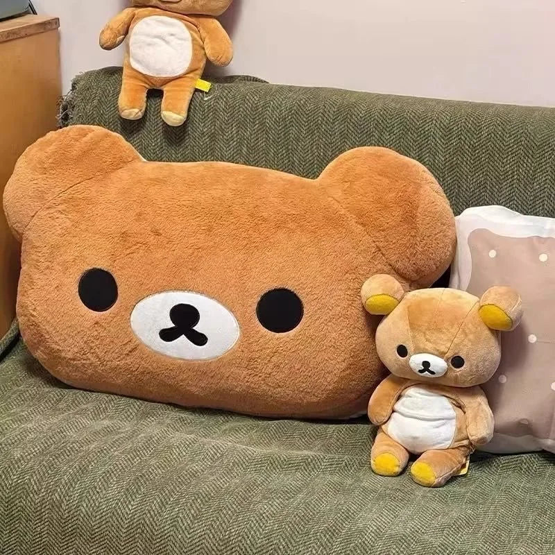 Kawaii Rilakkuma Plush Hand Pillow - 40/60cm Soft Warm Cartoon Bear Cushion & Birthday Gift