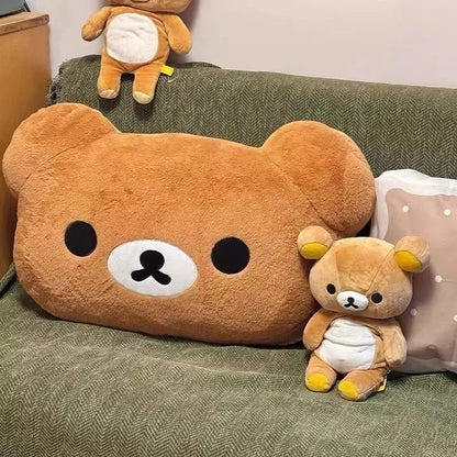 Kawaii Rilakkuma Plush Hand Pillow - 40/60cm Soft Warm Cartoon Bear Cushion & Birthday Gift