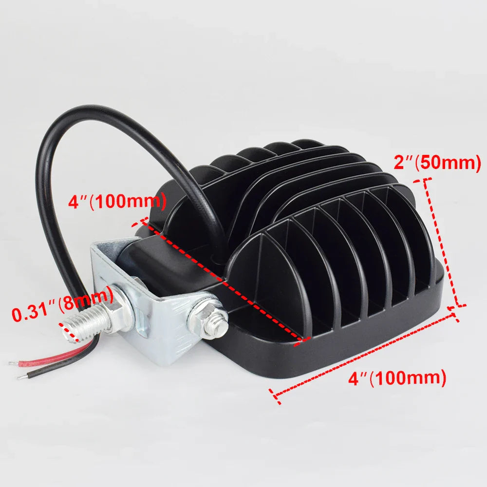 4-Inch LED Flood Light – 6240LM Heavy-Duty Off-Road Lamp for Excavator, Forklift, Tractor, 12V/24V Agricultural Vehicles