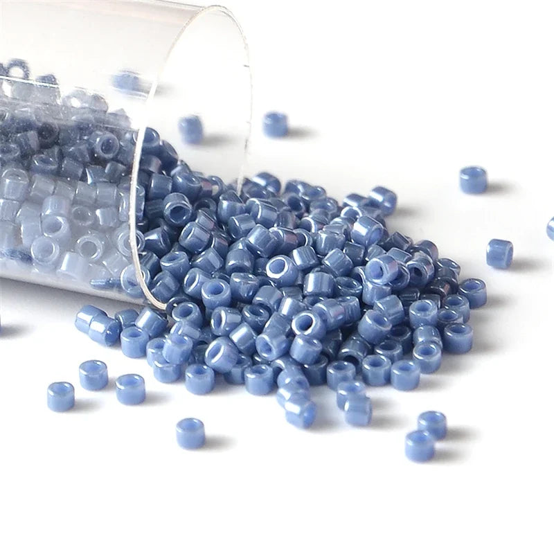 Miyuki Delica 11/0 Seed Beads - Glazed Luster Glass Beads for DIY Jewelry Making