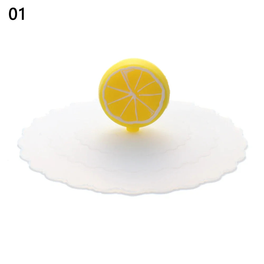 Cartoon 10cm Cute Silicone Cup Cover - Heat-Resistant, Leak-Proof, Dustproof Sealed Lid for Tea Cups