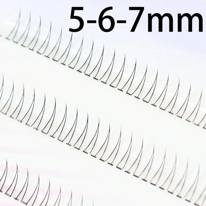 Korean J-Curl V-Shape Black Manga Under Eyelashes — Soft Natural Bottom Lash Clusters (Bunches)