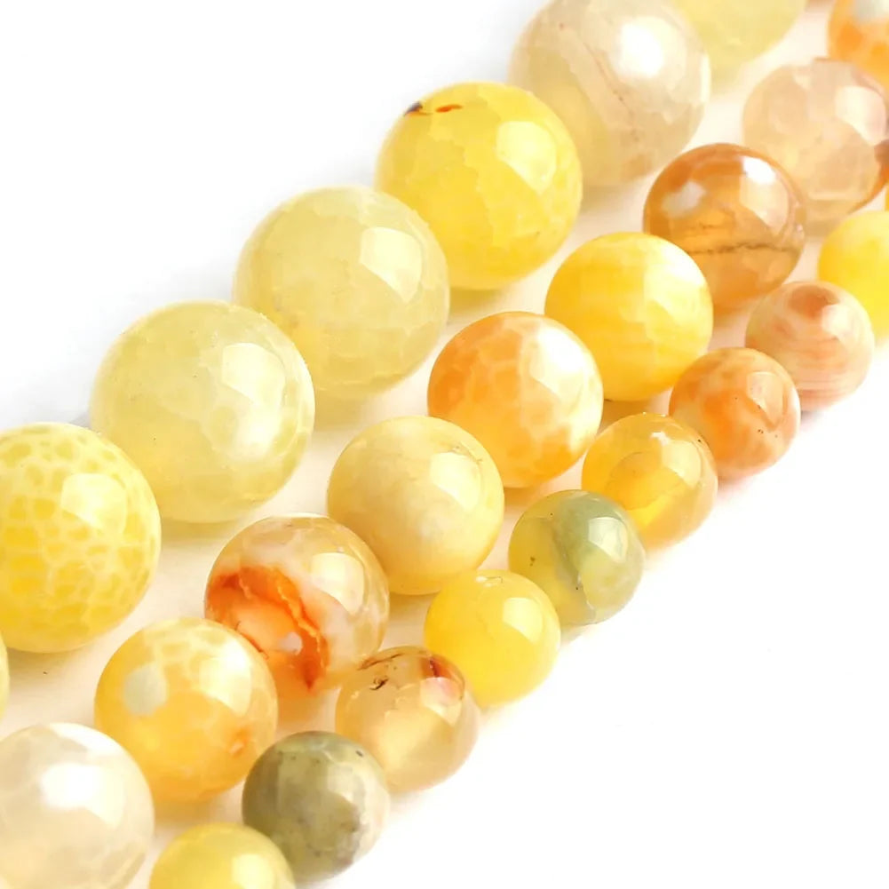 Natural Flame Stone Beads - Yooperlite & Fire Sodalite Loose Spacer Beads for DIY Bracelets and Necklaces