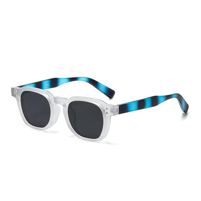 JNPCXI Vintage Rivet Oval Sunglasses – Fashion Leopard Frame Luxury Eyewear for Men & Women, Anti Blue Light Glasses