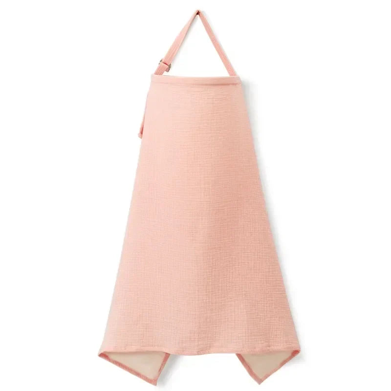 Cotton Breastfeeding Cover - Adjustable Nursing Apron Baby Feeding Privacy Blanket for Mothers and Strollers
