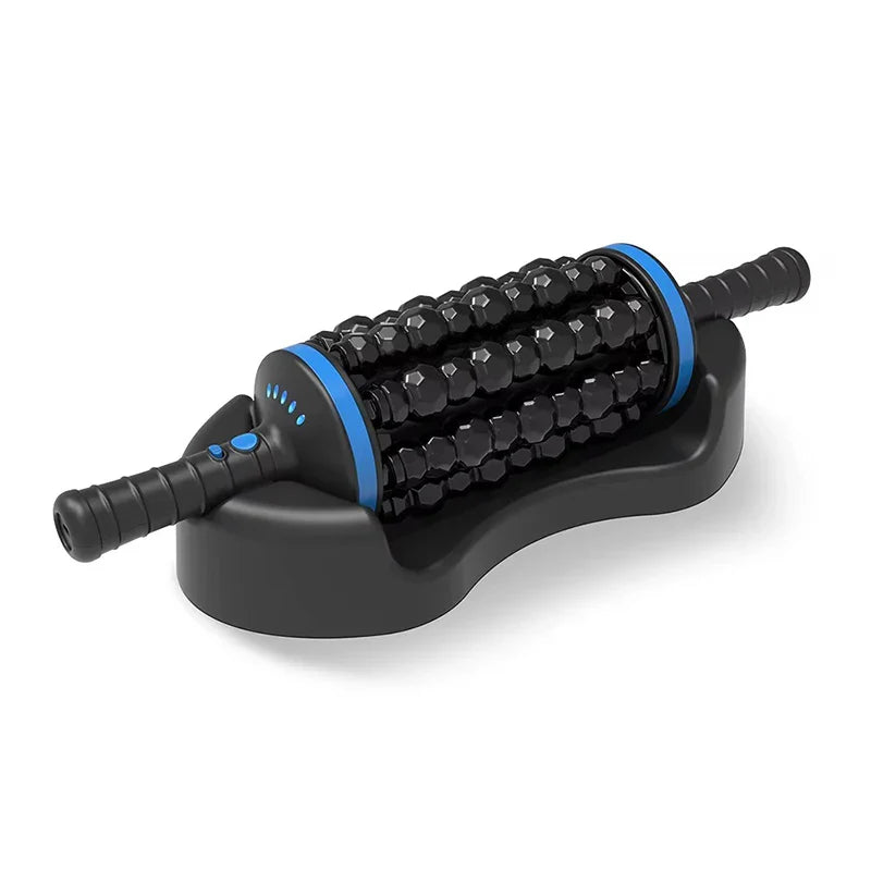 Cordless 360° Roller Body Massager — Rechargeable Percussive Vibrator for Muscle Relaxation, Back, Foot & Leg Therapy
