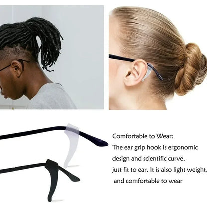 2/40PCS Silicone Ear Hooks for Glasses | Anti-Slip Eyewear Grip, Temple Sleeve & Sunglasses Holder Accessories