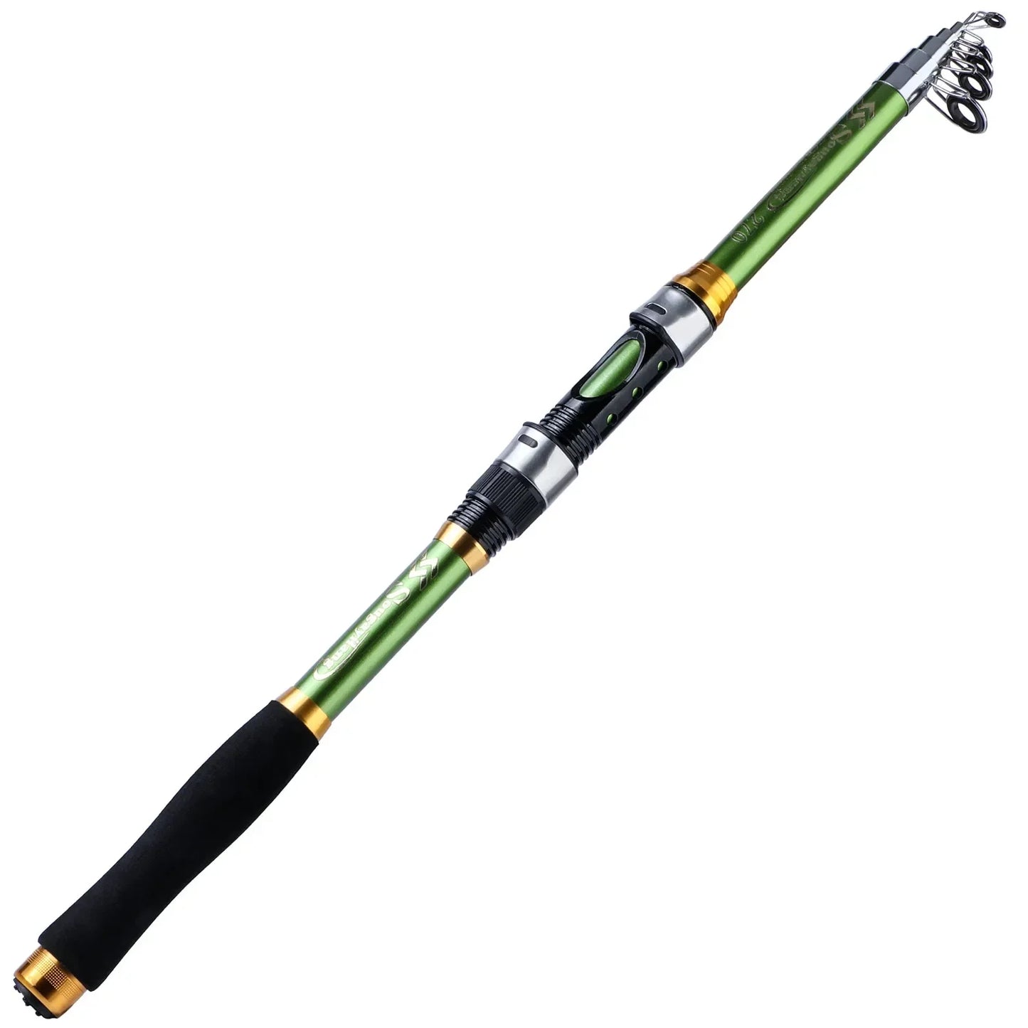 Sougayilang Telescopic Fishing Rod - 2.1m-3.6m Carbon Spinning Rod for Trout, Carp & Lure Fishing
