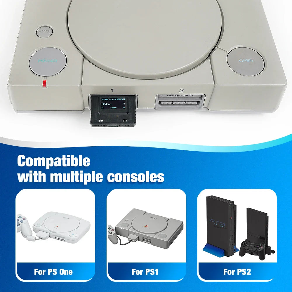Bitfunx PSxMemCard Gen2 – SD2PSXTD Save Storage for PS1 & PS2 Games, Compatible with PlayStation Consoles