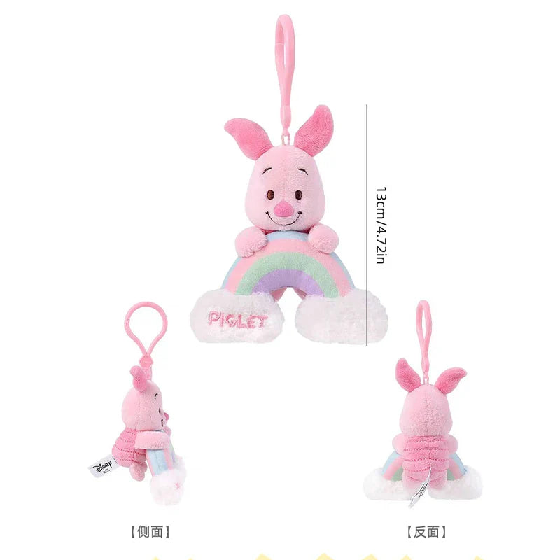 Disney Winnie the Pooh Piglet Plush Keychain — Cute Cartoon Doll Backpack Pendant | Kids Birthday Gift
