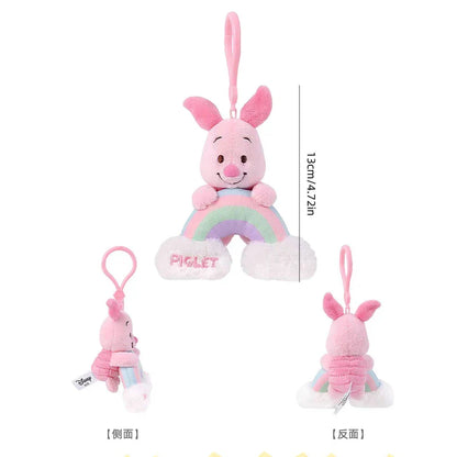 Disney Winnie the Pooh Piglet Plush Keychain — Cute Cartoon Doll Backpack Pendant | Kids Birthday Gift