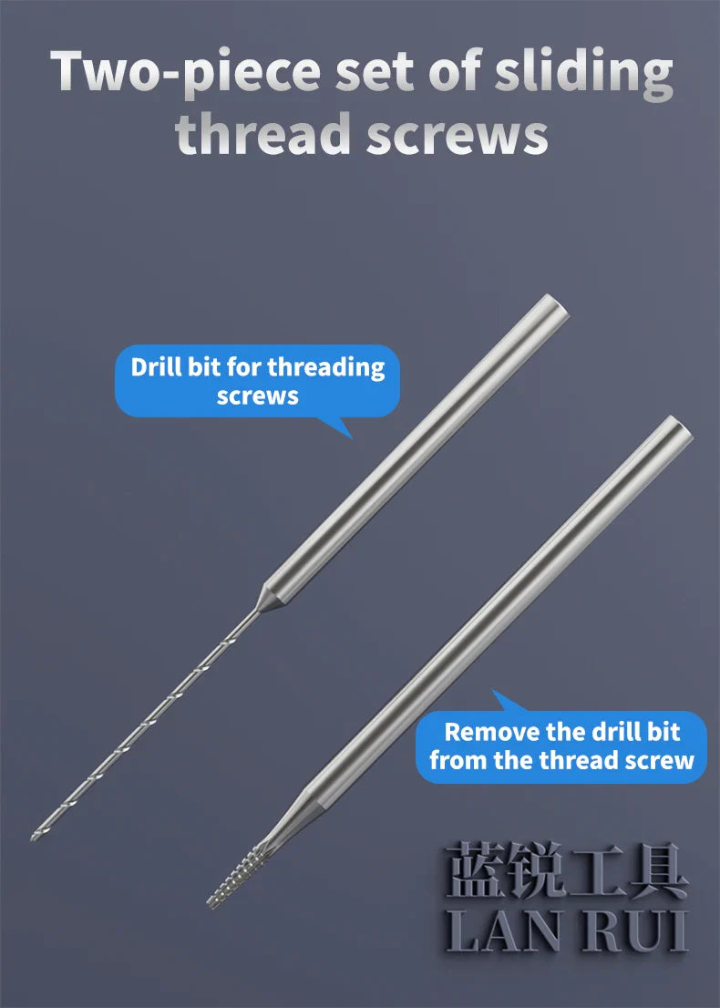 Lanrui U8 2.35mm Alloy Screw Extractor Drill Bit – Stripped Phone PCB Motherboard Screw Removal Repair Tool Kit