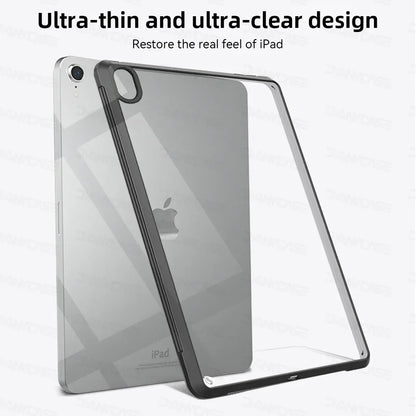 Silicone Transparent Case for iPad Pro 11", Air 4/5 (10.9"), Mini 4/5/6 & iPad 7/8/9/10th Gen (9.7"–10.5") Cover Funda
