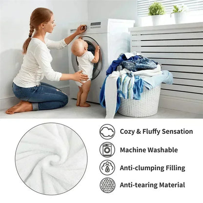 Thick Milk Fleece Winter Blanket – Warm Artificial Lamb Cashmere Weighted Comforter for Bed