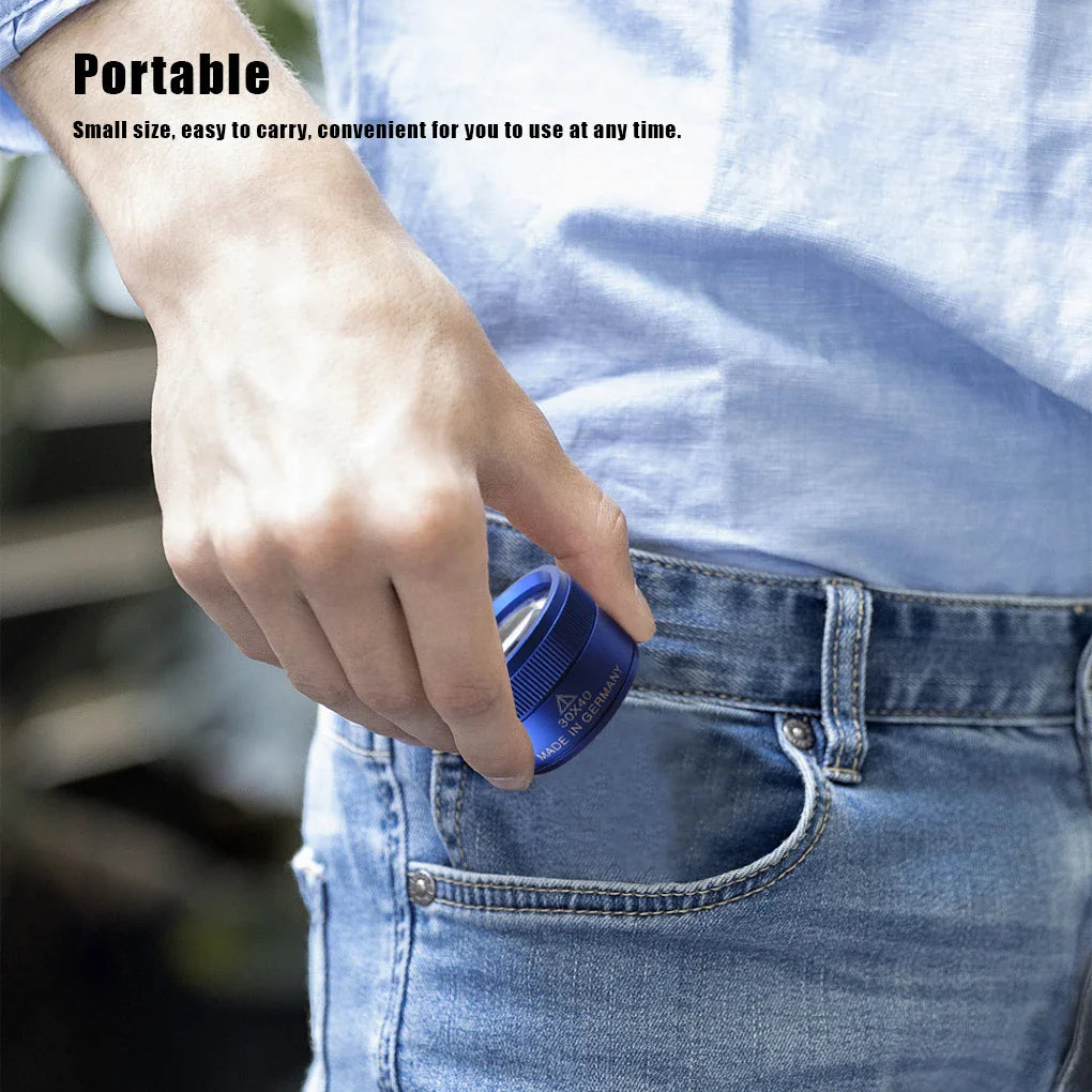Portable Alloy 40x Magnifier for Jewelry Repair – High-Quality Pearl & Gemstone Precision Tool